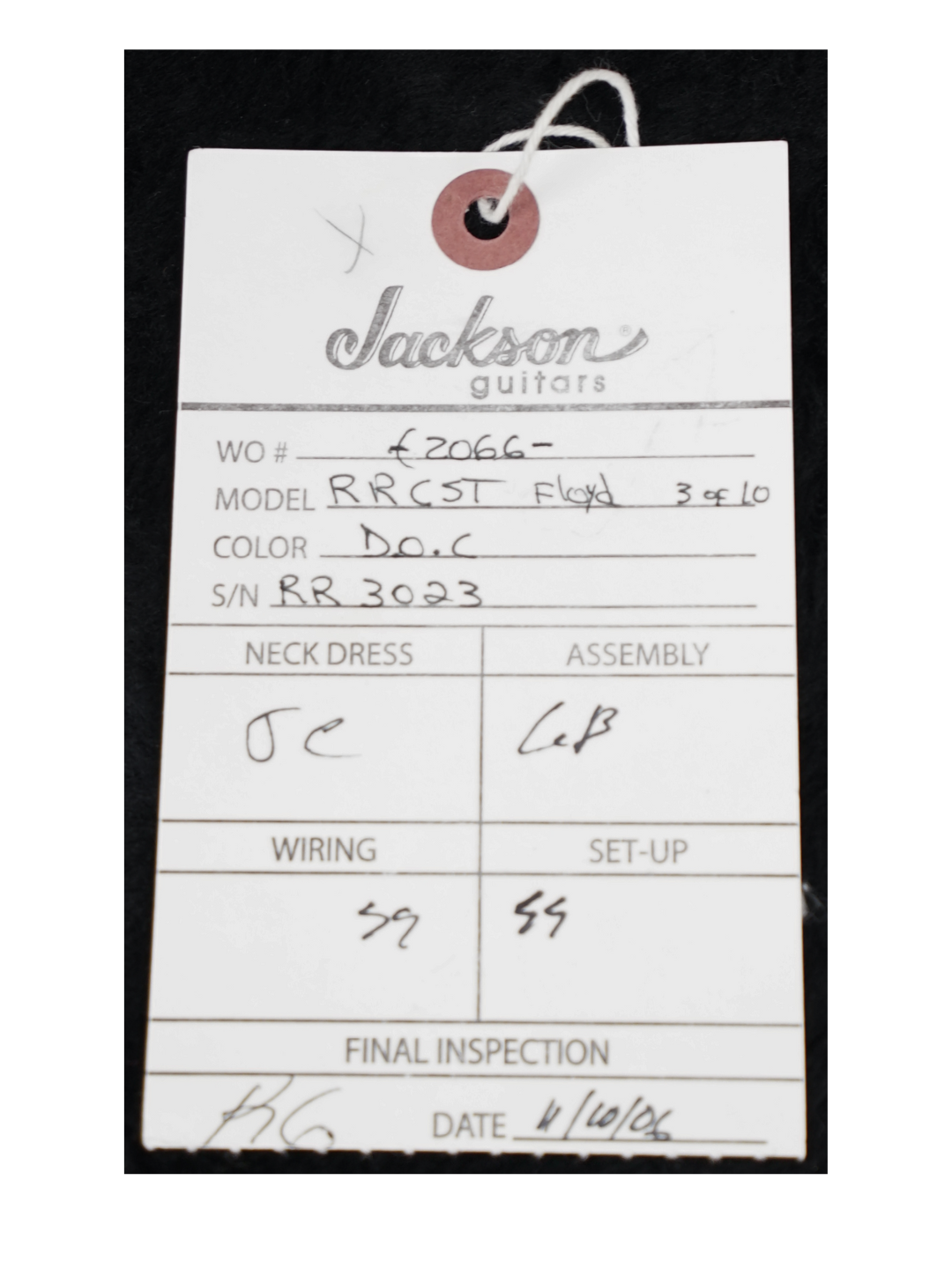 Jackson Custom Shop Randy Rhoads RR1 'Department of Corrections' - USA 2006