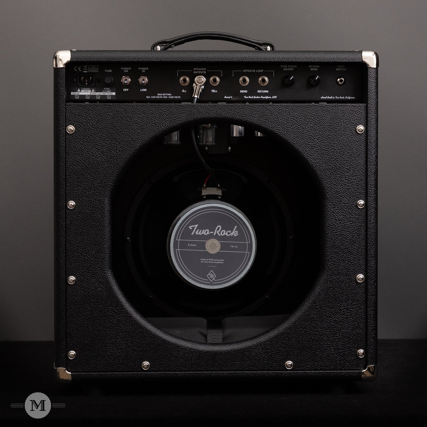 Two-Rock Amplifiers - Vintage Deluxe 40 Watt 1x12 Combo - Black Chassis - Black Bronco w/Vintage Silver Cloth