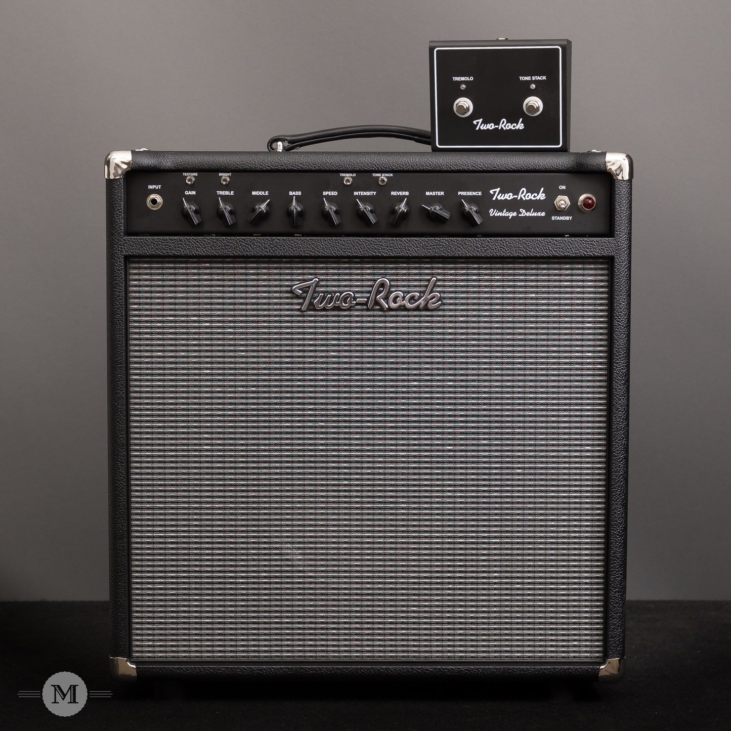 Two-Rock Amplifiers - Vintage Deluxe 40 Watt 1x12 Combo - Black Chassis - Black Bronco w/Vintage Silver Cloth