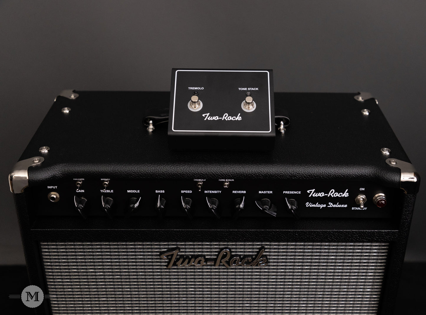 Two-Rock Amplifiers - Vintage Deluxe 40 Watt 1x12 Combo - Black Chassis - Black Bronco w/Vintage Silver Cloth