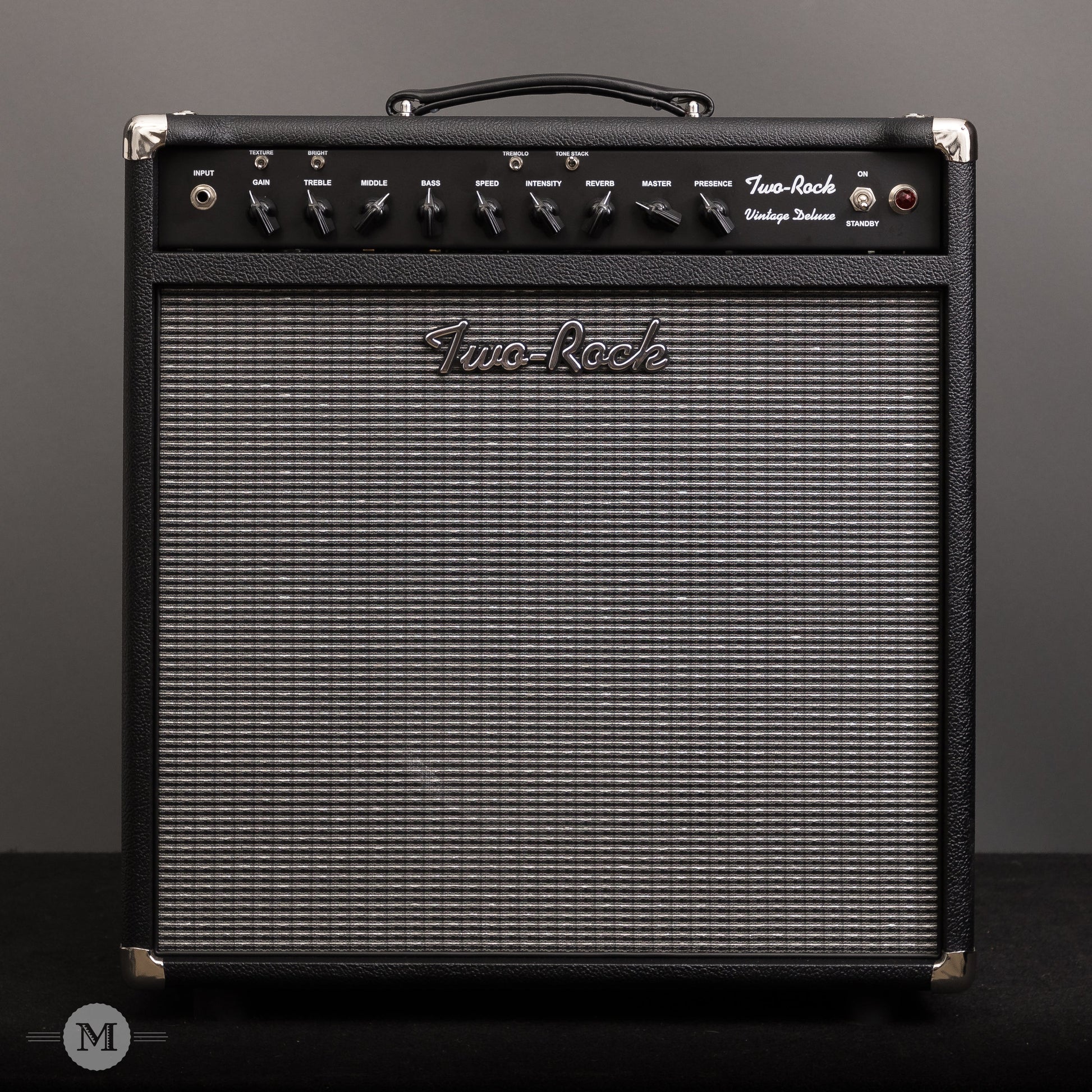 Two-Rock Amplifiers - Vintage Deluxe 40 Watt 1x12 Combo - Black Chassis - Black Bronco w/Vintage Silver Cloth