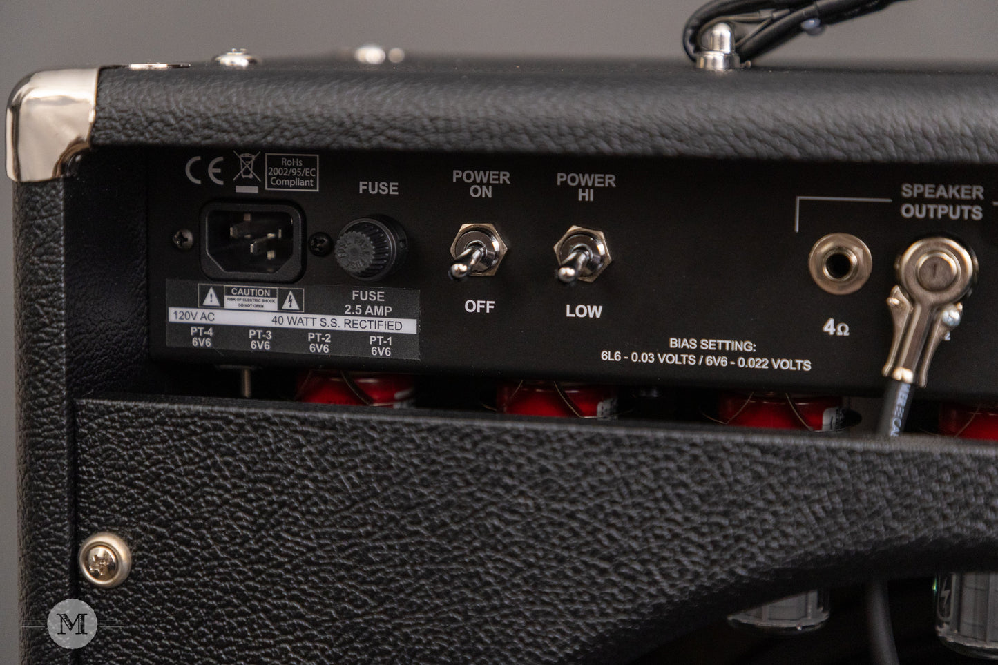 Two-Rock Amplifiers - Vintage Deluxe 40 Watt 1x12 Combo - Black Chassis - Black Bronco w/Vintage Silver Cloth