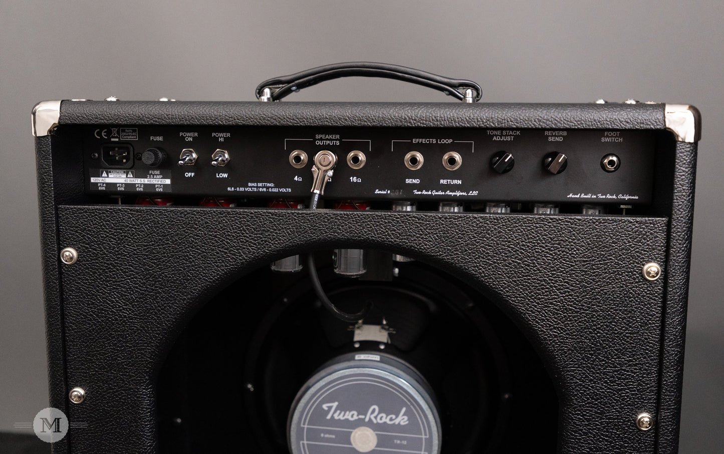 Two-Rock Amplifiers - Vintage Deluxe 40 Watt 1x12 Combo - Black Chassis - Black Bronco w/Vintage Silver Cloth