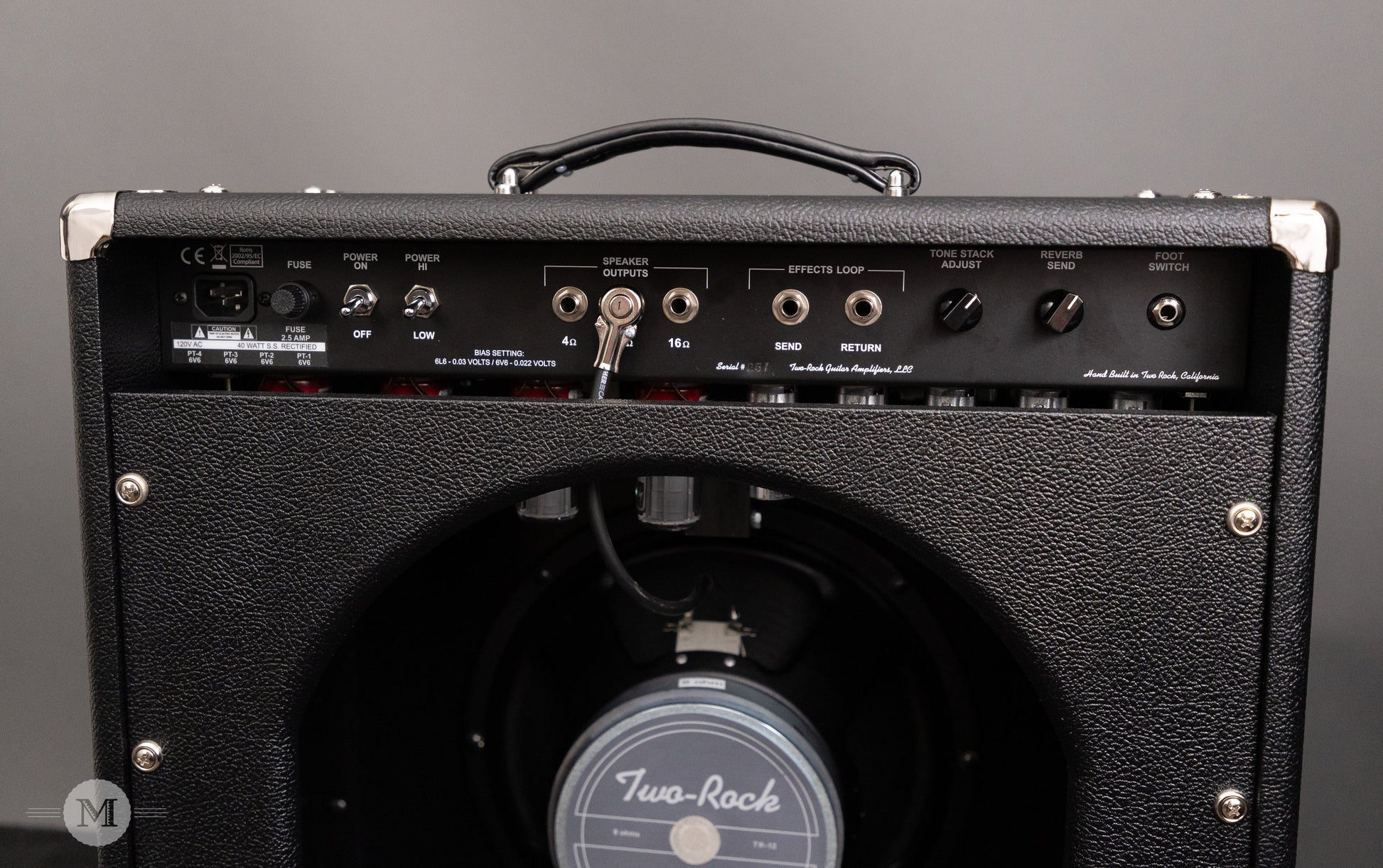 Two-Rock Amplifiers - Vintage Deluxe 40 Watt 1x12 Combo - Black Chassis - Black Bronco w/Vintage Silver Cloth