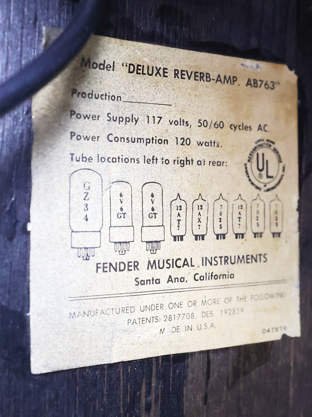 SOLD - Vintage Fender Deluxe Reverb 22 Watt Combo Amplifier - USA 1967