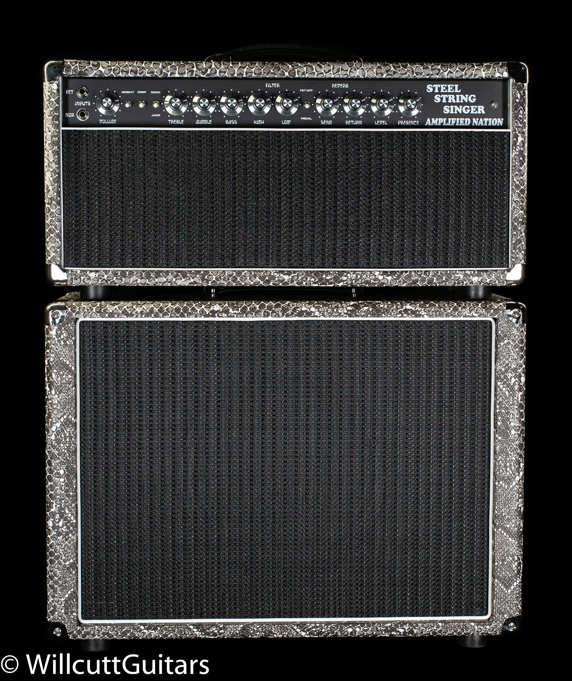 Amplified Nation Steel String Singer 50W Head Silver Snakeskin/Black Grille