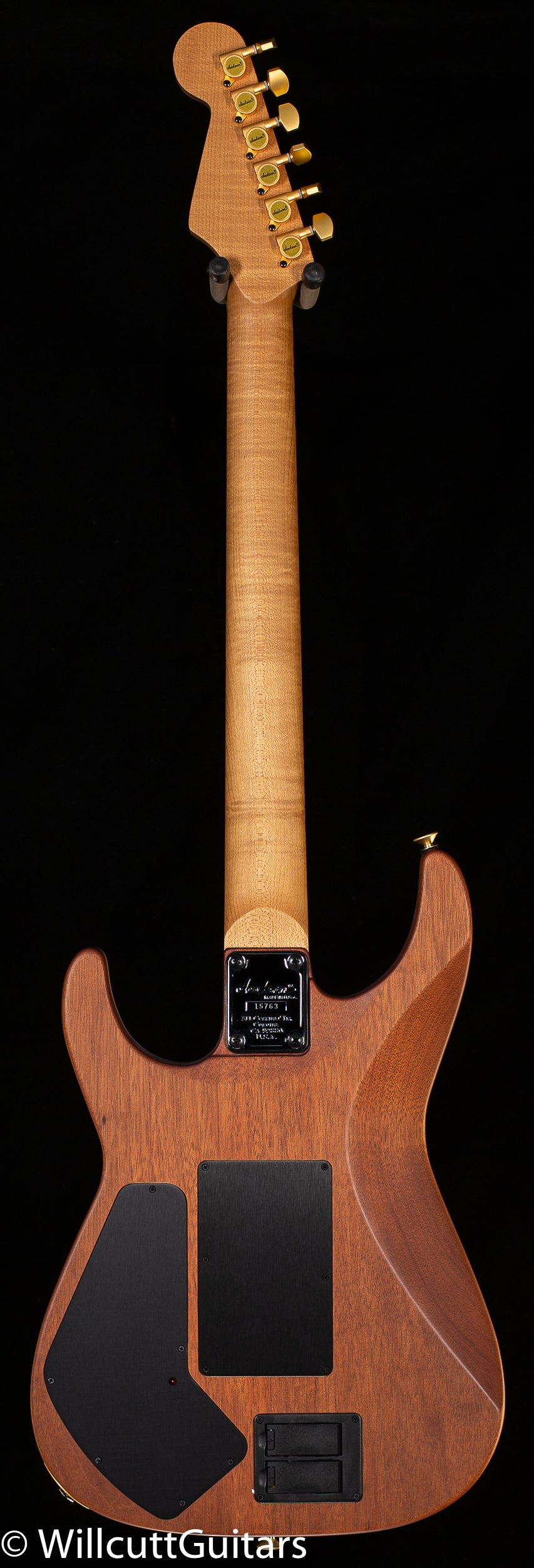 Jackson USA Signature Phil Collen PC1 Caramelized Flame Maple Fingerboard Satin Stain Transparent Blue (763)