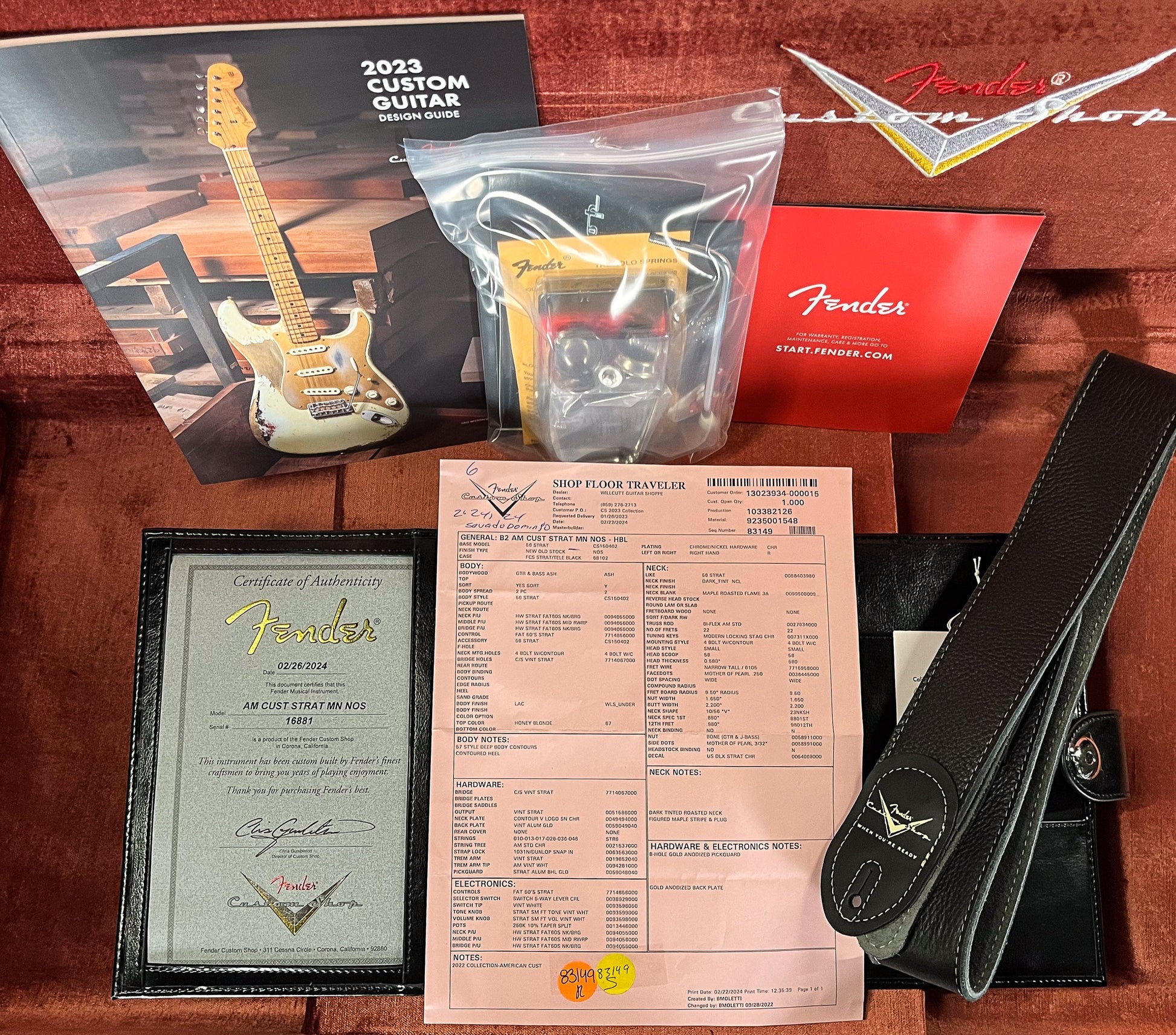 Fender Custom Shop American Custom Strat NOS Maple Neck Honey BlondeBL (881)