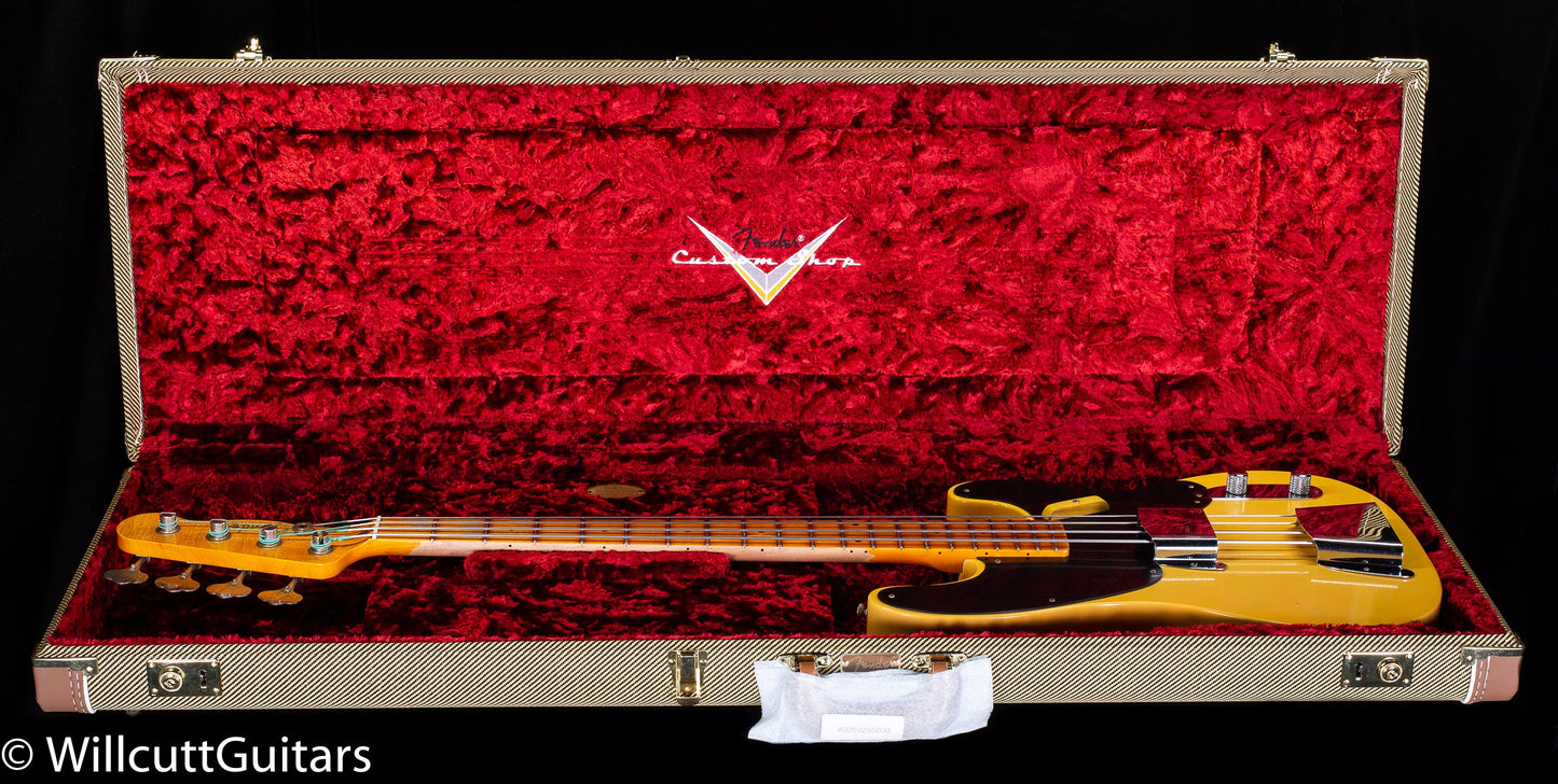 Fender Custom Shop 1953 Precision Bass Journeyman Relic, 1-Piece Quartersawn Maple Neck, Aged Nocaster Blonde (764)