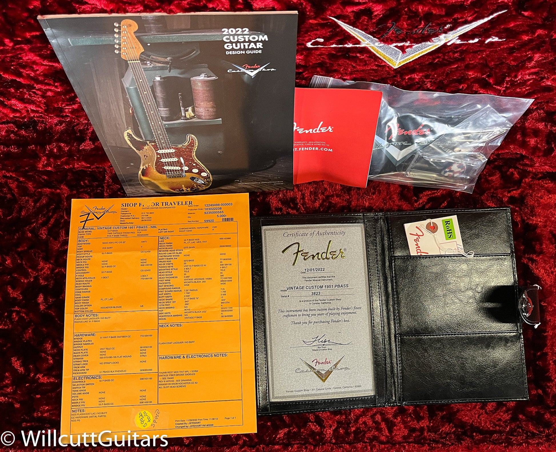 Fender Custom Shop Vintage Custom 1951 Precision Bass NOS, Maple Fingerboard, Nocaster Blonde (823)
