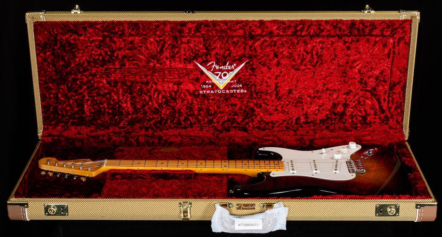 Fender Custom Shop Limited Edition 70th Anniversary 1954 Stratocaster Deluxe Classic Classic Wide-Fade 2-Color Sunburst (254)