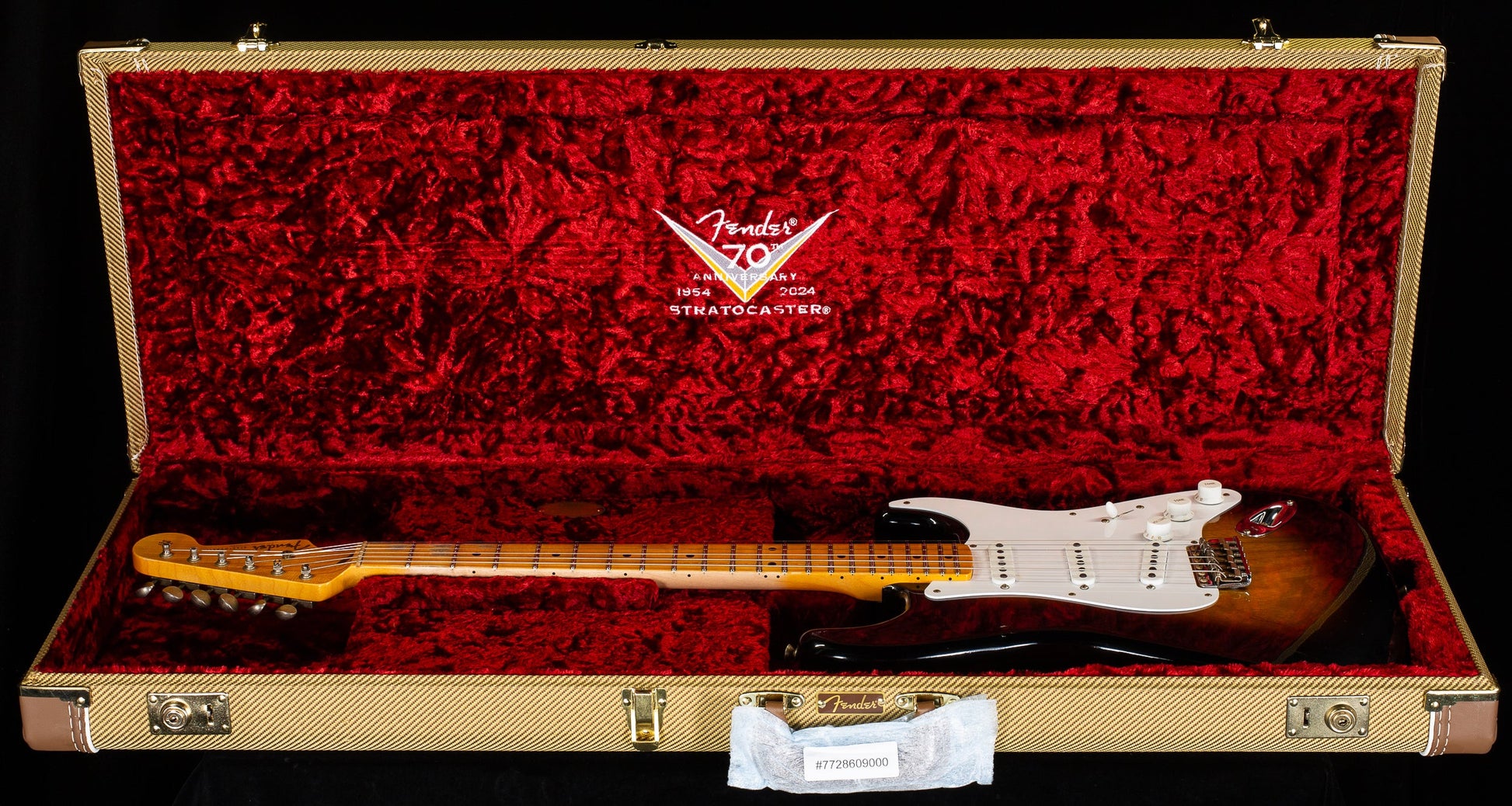 Fender Custom Shop Limited Edition 70th Anniversary 1954 Stratocaster Journeyman Relic, 1-Piece Quartersawn Maple Neck Fingerboard, Wide-Fade 2-Color Sunburst  (366)