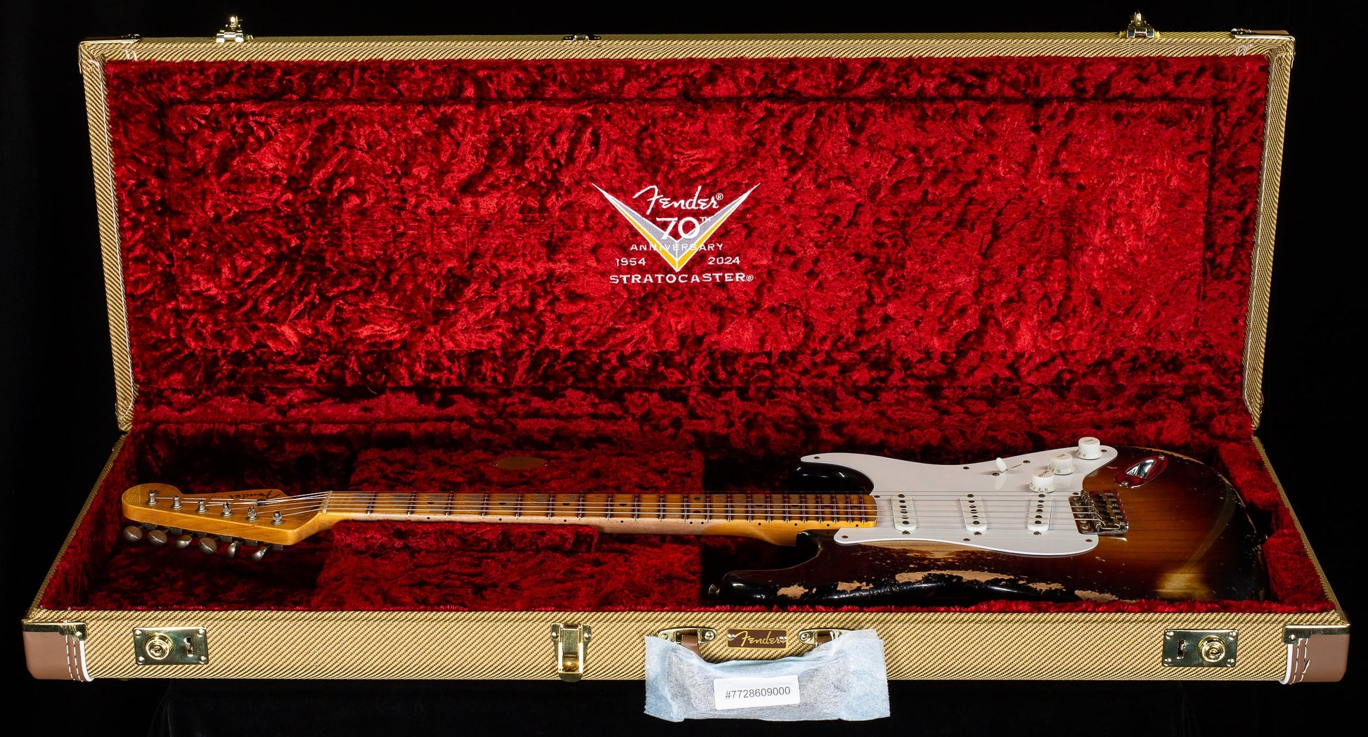 Fender Custom Shop Limited Edition 70th Anniversary 1954 Stratocaster Super Heavy Relic Wide-Fade 2-Color Sunburst (371)
