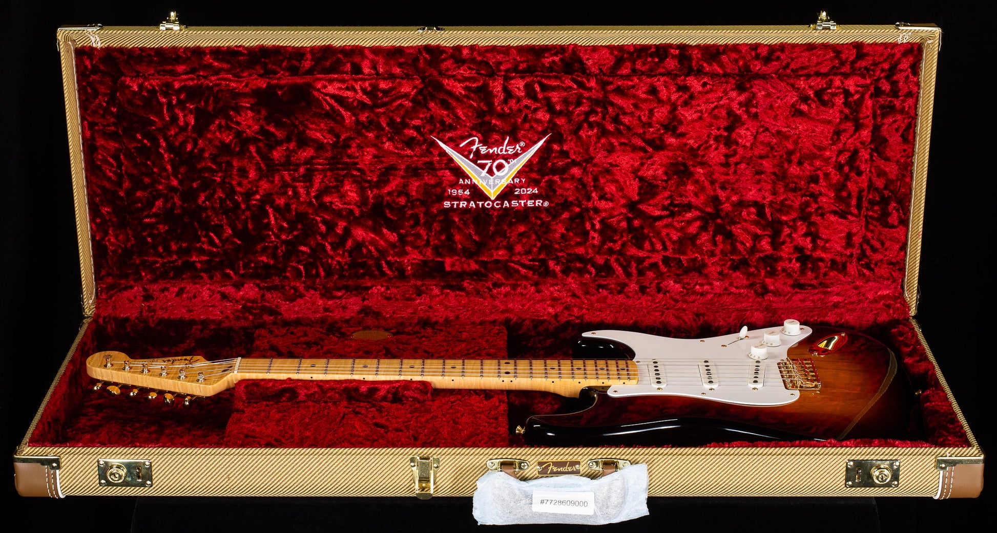 Fender Custom Shop Masterbuilt David Brown LTD 70th Anniversary 1954 Stratocaster Wide Fade 2-Color Sunburst Deluxe Closet Classic (901)