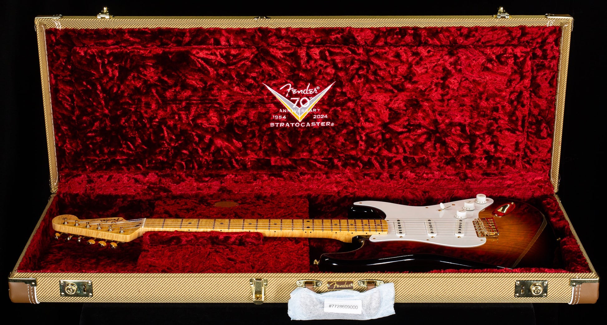 Fender Custom Shop Masterbuilt David Brown LTD 70th Anniversary 1954 Stratocaster Wide Fade 2-Color Sunburst Deluxe Closet Classic (925)