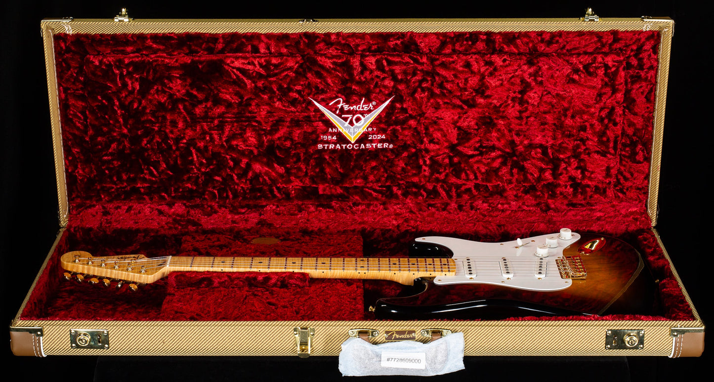 Fender Custom Shop Masterbuilt David Brown LTD 70th Anniversary 1954 Stratocaster Wide Fade 2-Color Sunburst Deluxe Closet Classic (343)