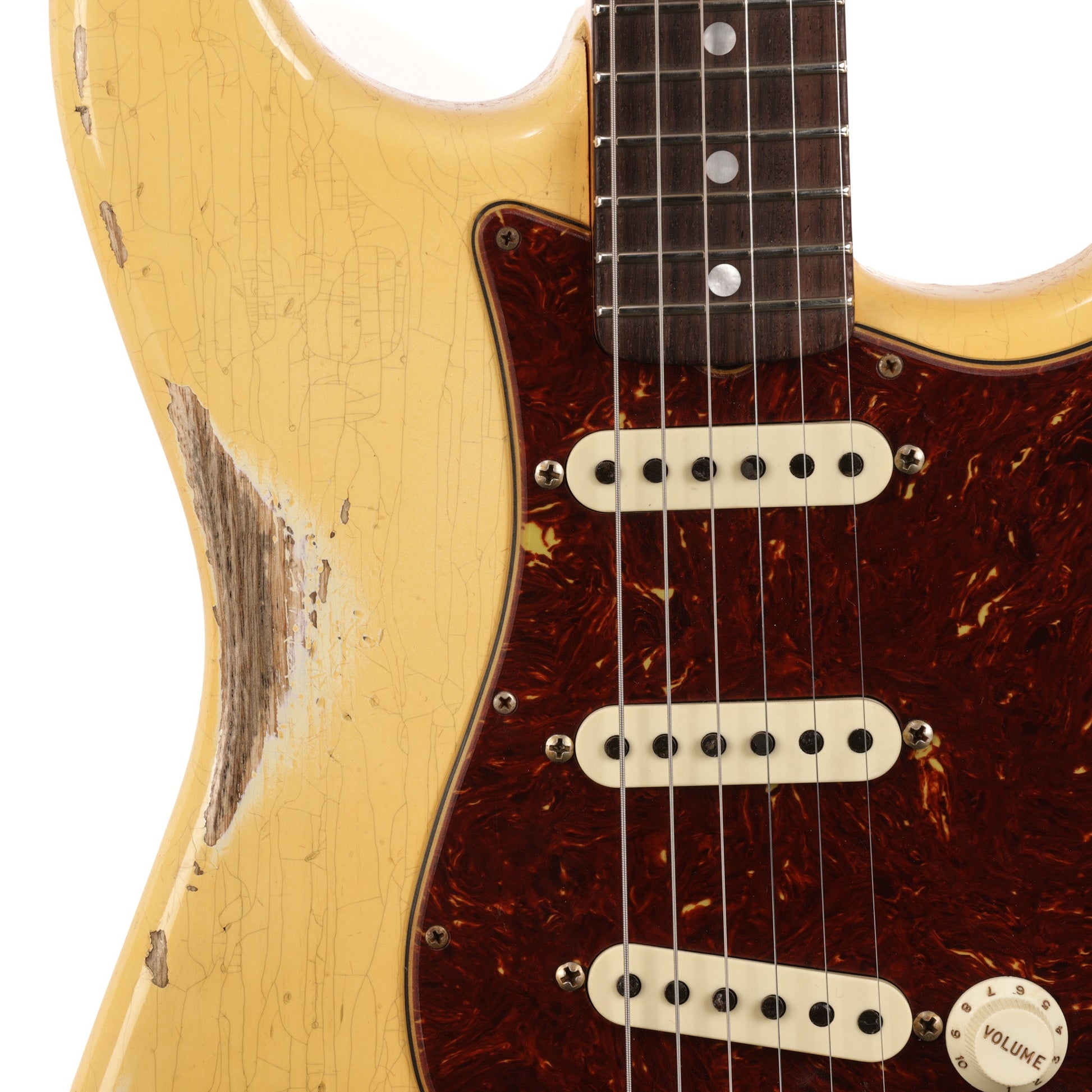 Fender Custom Shop 1969 Stratocaster Heavy Relic Guitar - Aged Vintage White - CHUCKSCLUSIVE - #R123333