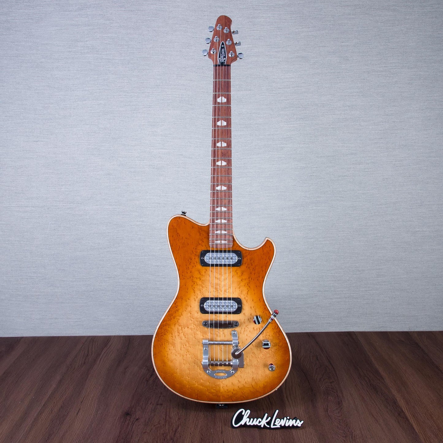 Powers Electric A-Type Electric Guitar - Wild Honey Burst - #B142