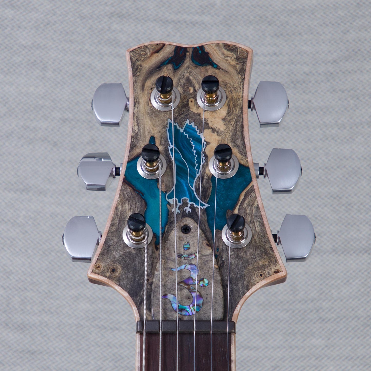 PRS Private Stock Santana Retro Buck-Eye Burl/Aqua Resin Electric Guitar - #0422660