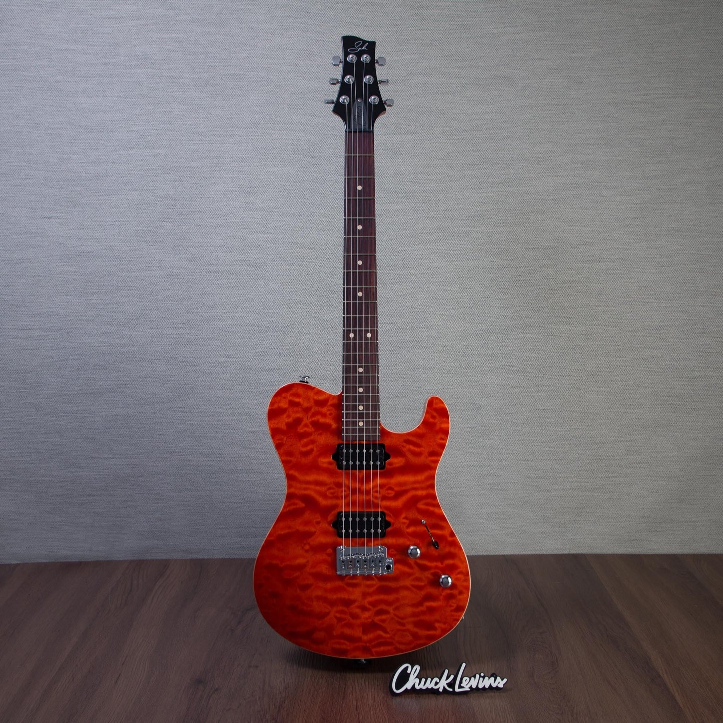 Suhr Oso Short Scale Electric Guitar - Custom Orange Satin - #89439