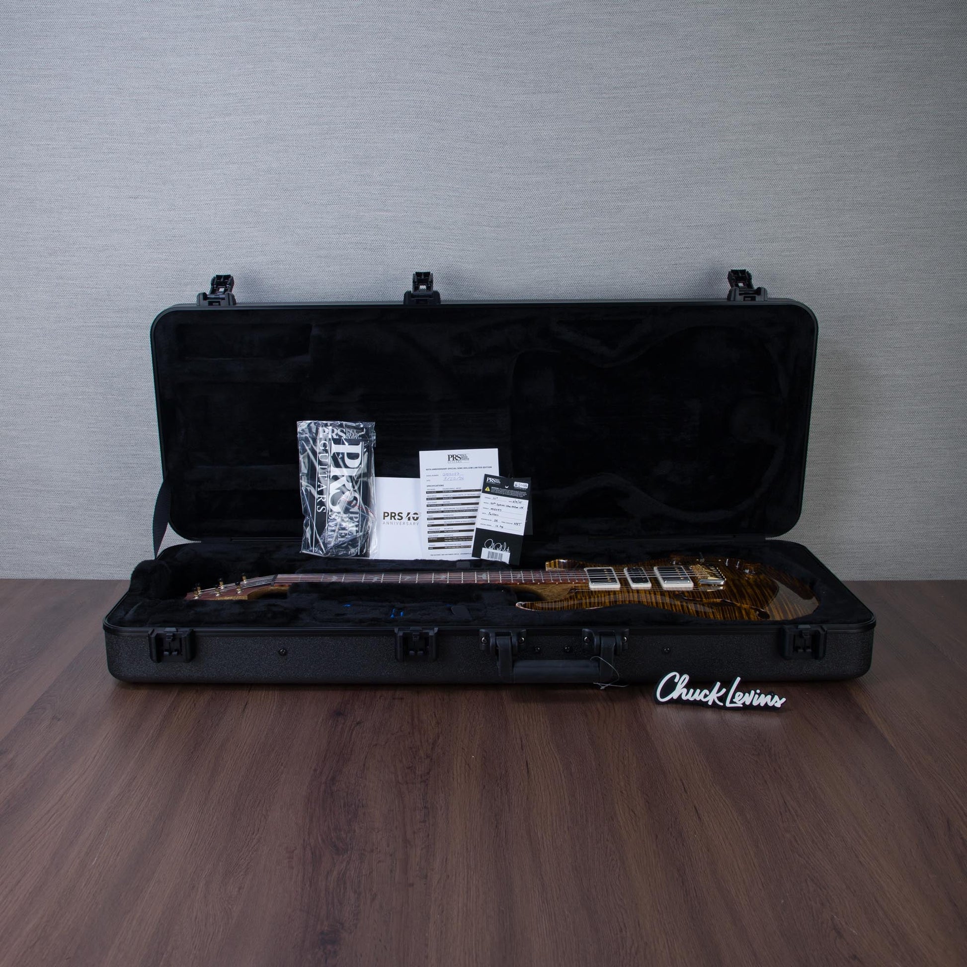 PRS 40th Anniversary Limited Edition Special Sem-Hollow Electric Guitar - Yellow Tiger - #250415097