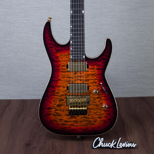 ESP USA M-II DX Electric Guitar - Tiger Eye Sunburst - #US26096