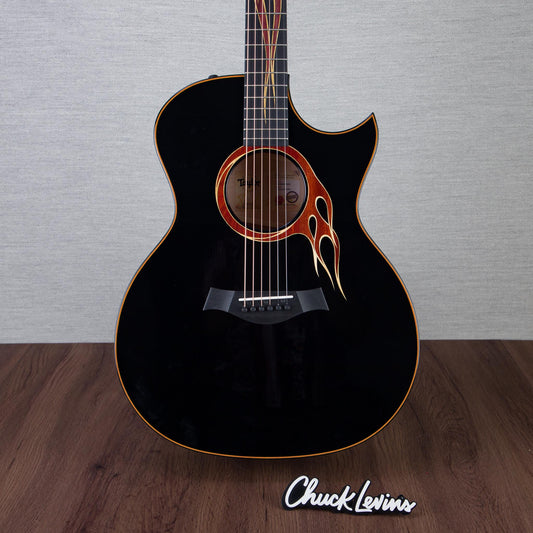 Taylor NAMM 2025 Custom #34 Hot Rod 3.0 C14ce Big Leaf Maple/Sitka Spruce Acoustic Electric Guitar - Black - #1202285098