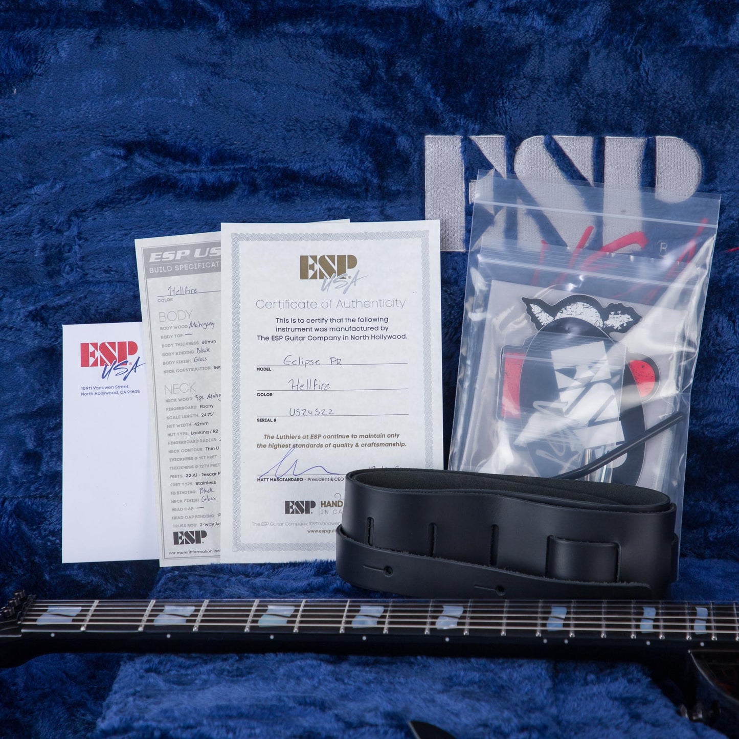 ESP USA Eclipse FR Electric Guitar - Hellfire - #US24522 - Mint, Open Box