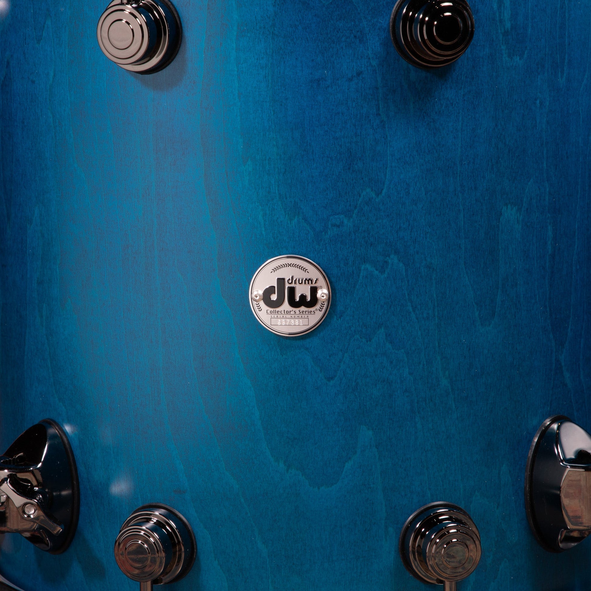 DW 333 4-Piece Shell Pack, 22-Inch Kick - Azure Satin, Black Nickel Hardware