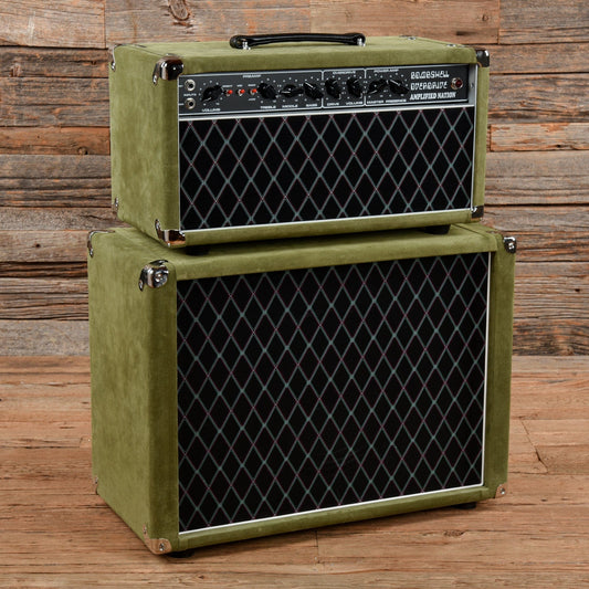 Amplified Nation Bombshell Overdrive 100-Watt Head w/ Matching Open Back 1x12" Green Suede