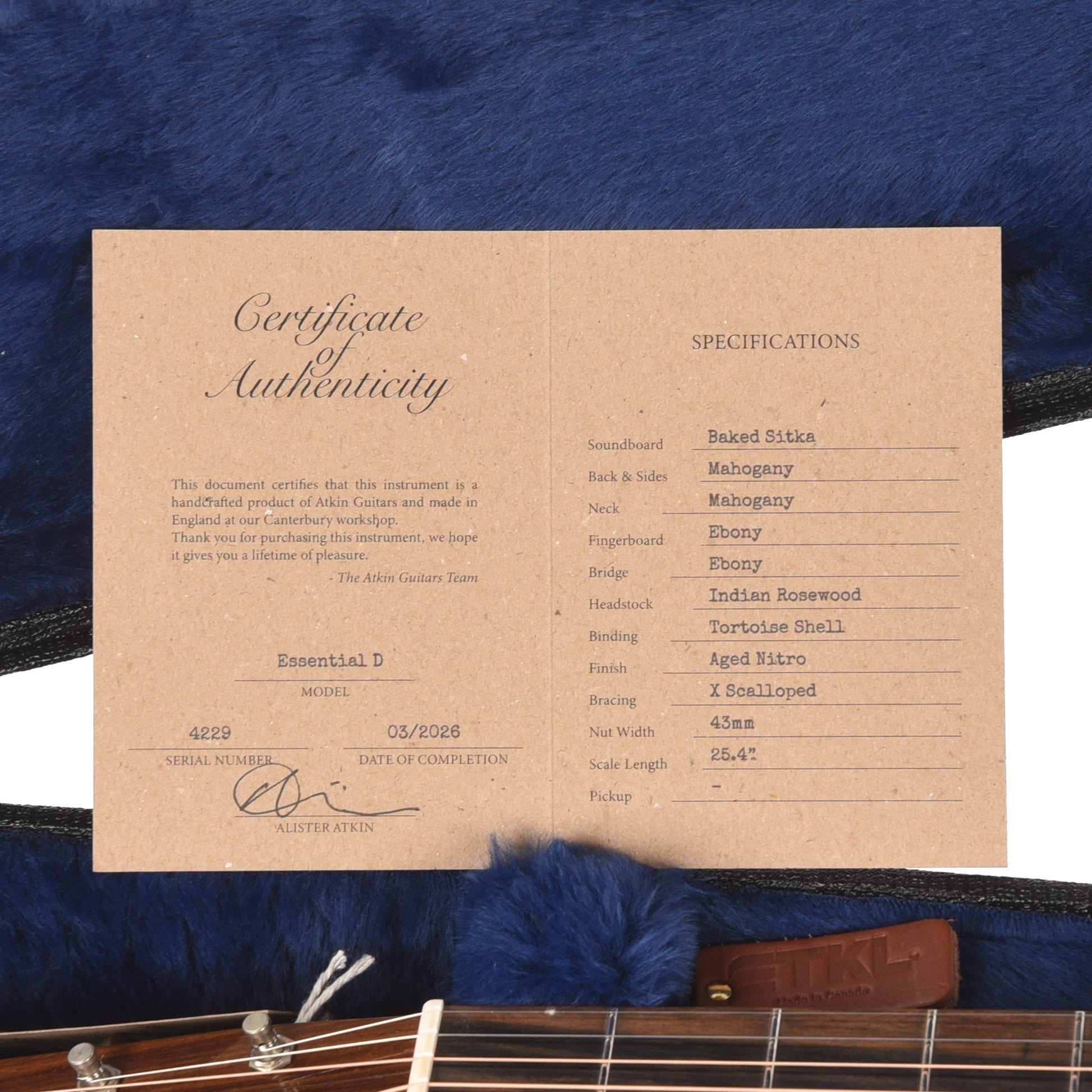 Atkin Essential D Baked Sitka/Mahogany Aged Natural