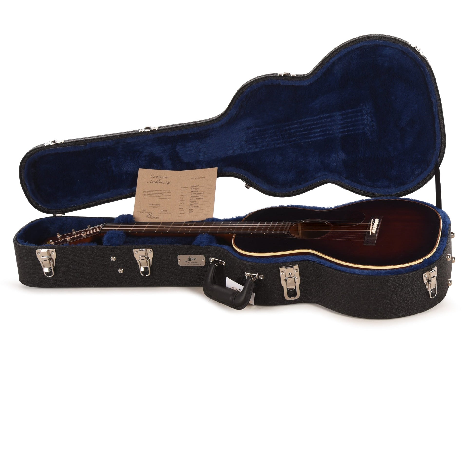 Atkin Dust Bowl 0 12-Fret Mahogany Sunburst w/Herringbone Trim