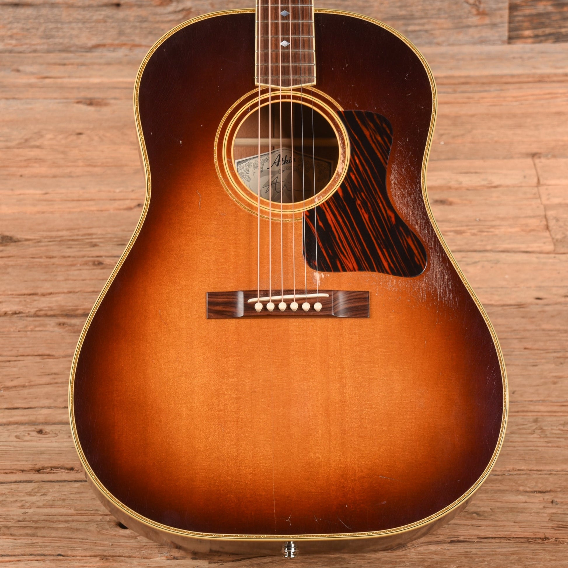 Atkin The Forty Three Deluxe Baked Sitka/Mahogany Aged Sunburst Top w/Glitter Trim