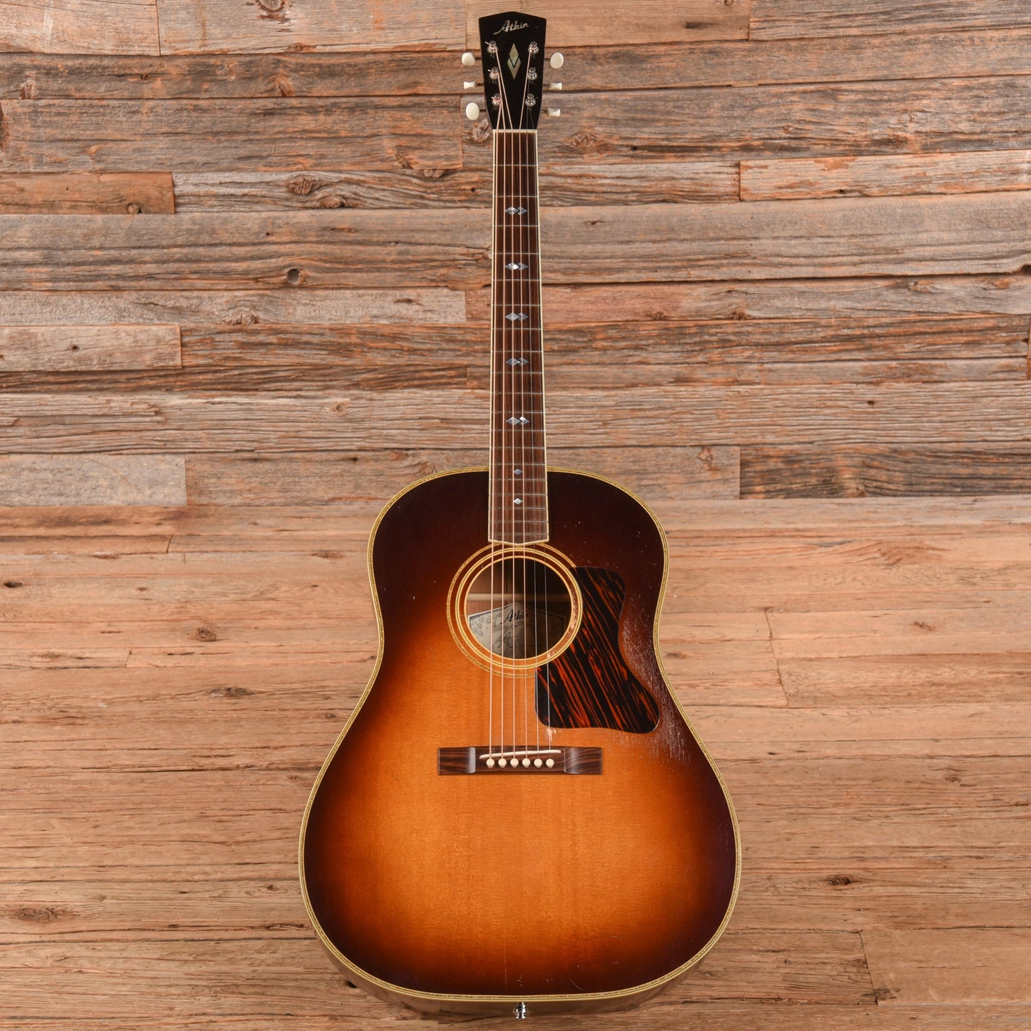 Atkin The Forty Three Deluxe Baked Sitka/Mahogany Aged Sunburst Top w/Glitter Trim