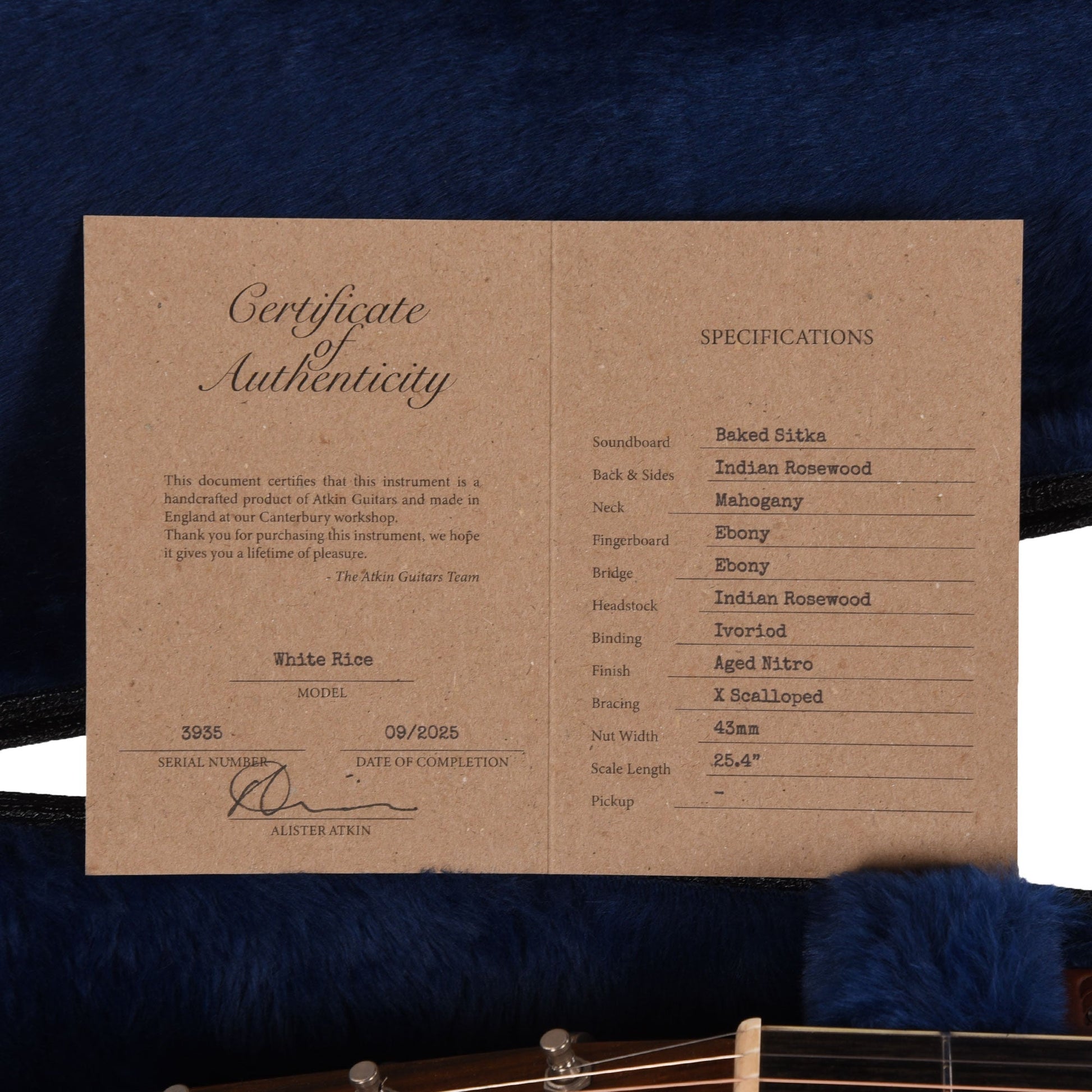 Atkin The White Rice Baked Sitka/Rosewood Aged Natural