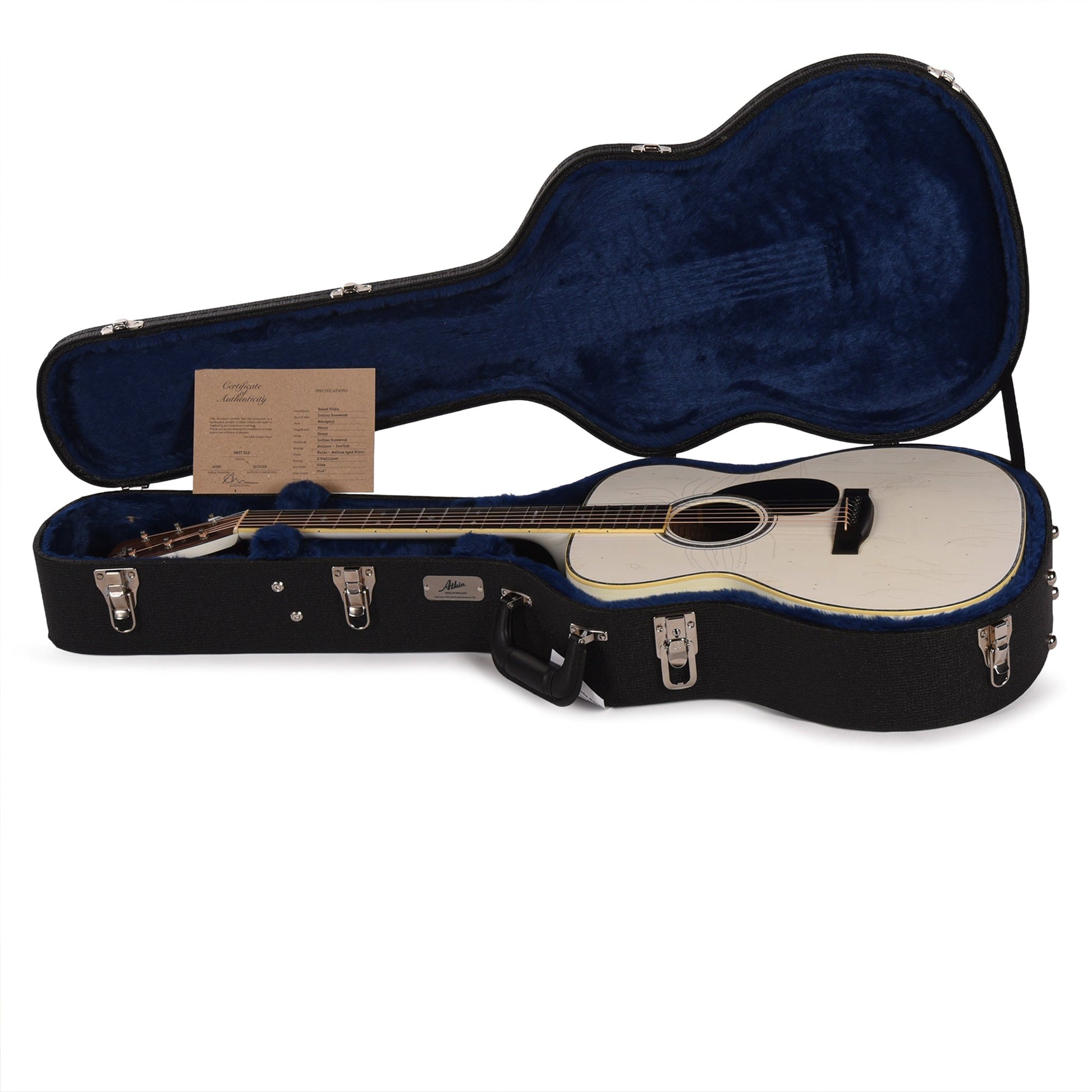 Aktin OM37 Deluxe Baked Sitka/Indian Rosewood Medium Aged White All Over