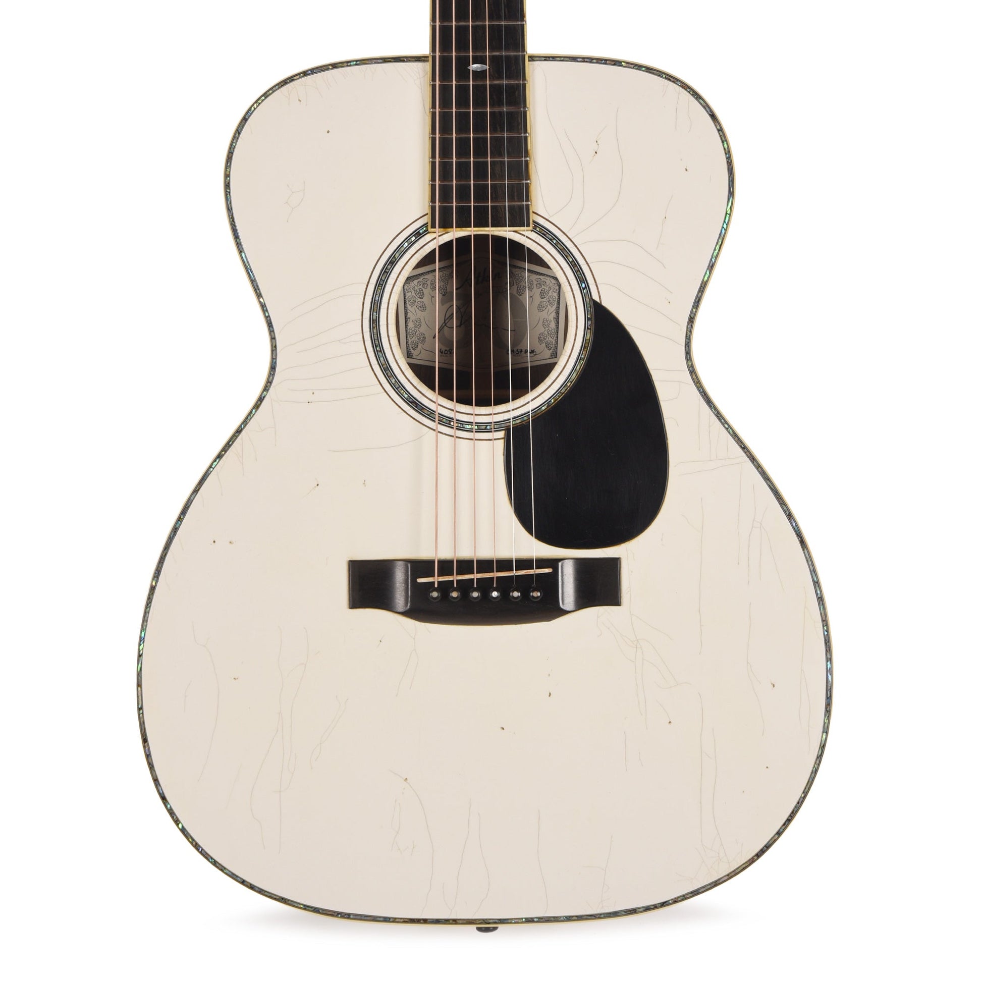 Aktin OM37 Deluxe Baked Sitka/Indian Rosewood Medium Aged White All Over
