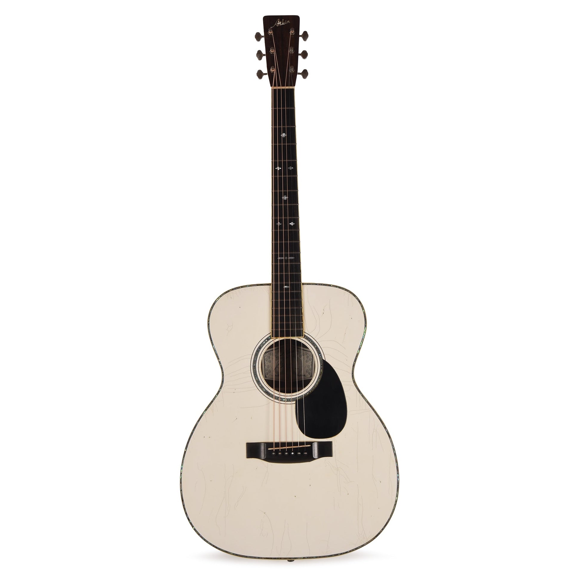 Aktin OM37 Deluxe Baked Sitka/Indian Rosewood Medium Aged White All Over