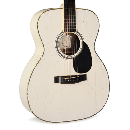 Aktin OM37 Deluxe Baked Sitka/Indian Rosewood Medium Aged White All Over