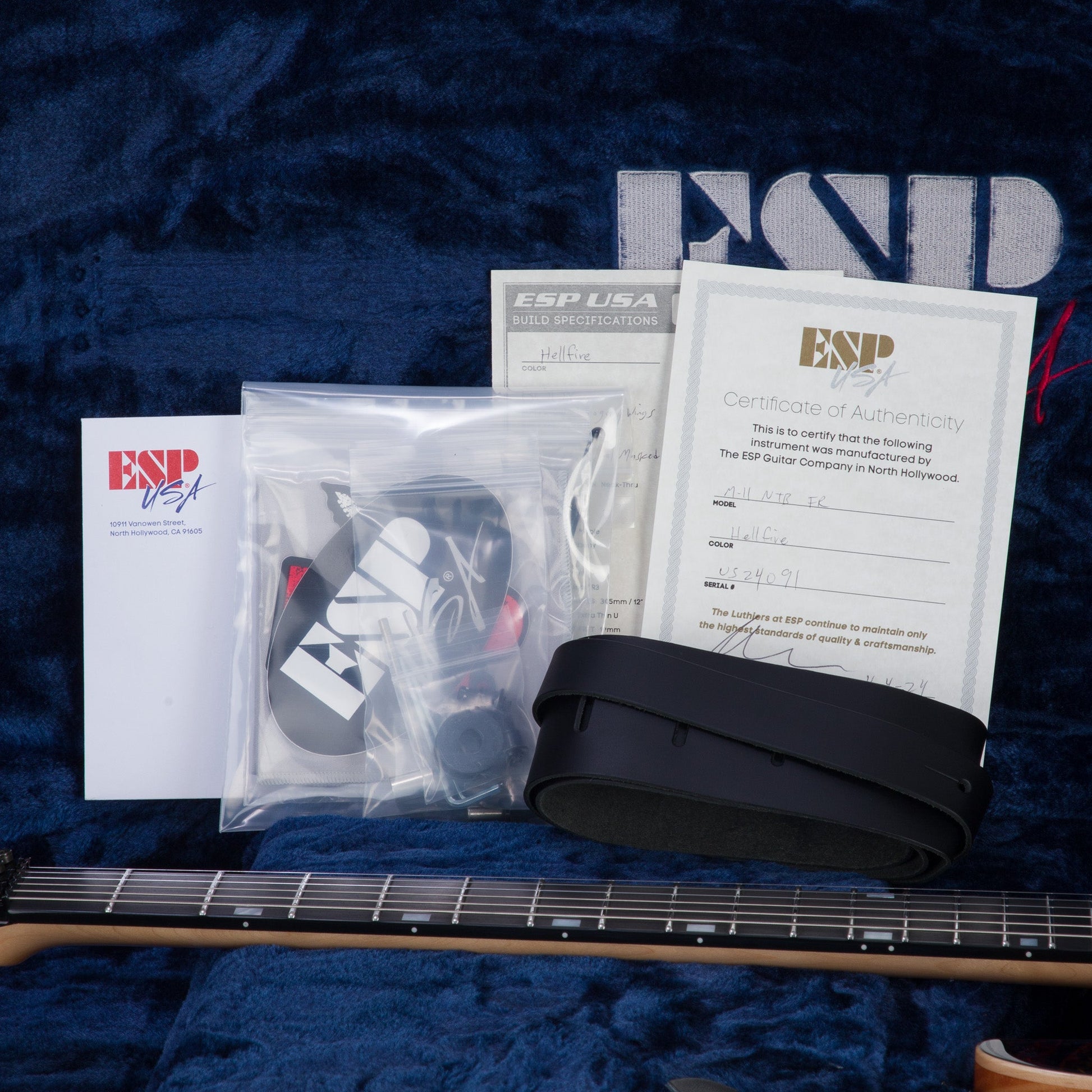 ESP USA M-II NTB FR Electric Guitar - Hellfire - #US24091 - Mint, Open Box