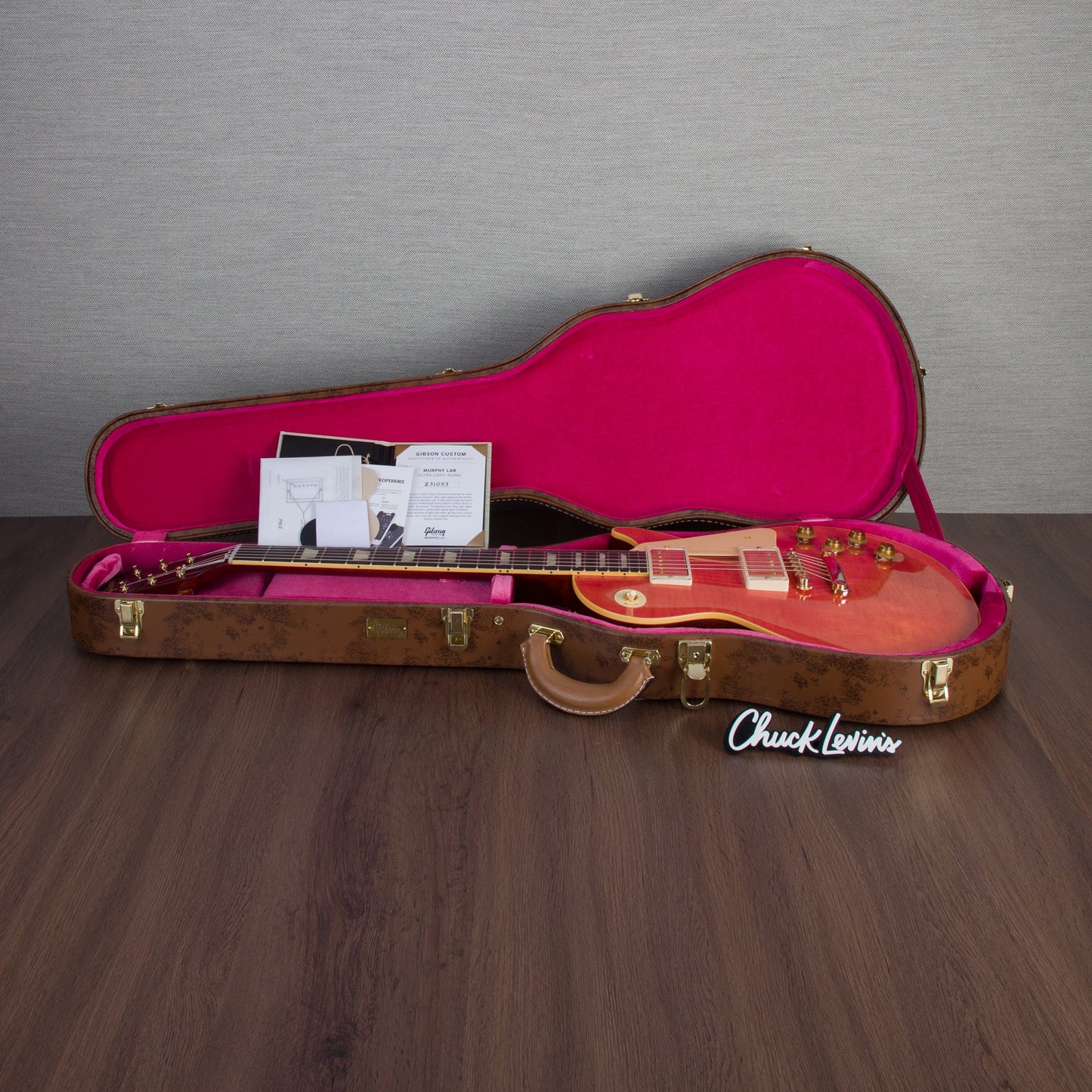 Gibson Custom Shop Murphy Lab 1958 Les Paul Standard Reissue, Gold Hardware - Watermelon King/Ultra Light Aged - CHUCKSCLUSIVE - #831053