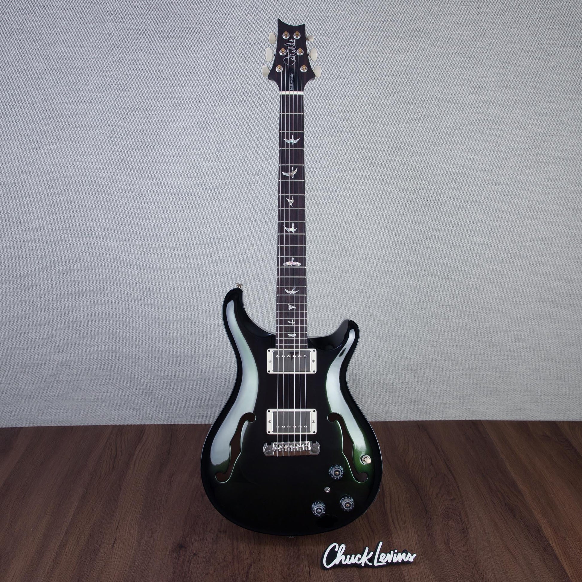 PRS Hollowbody II With Piezo Hollowbody Electric Guitar - Metallic Green With Black Smokeburst - #250416672