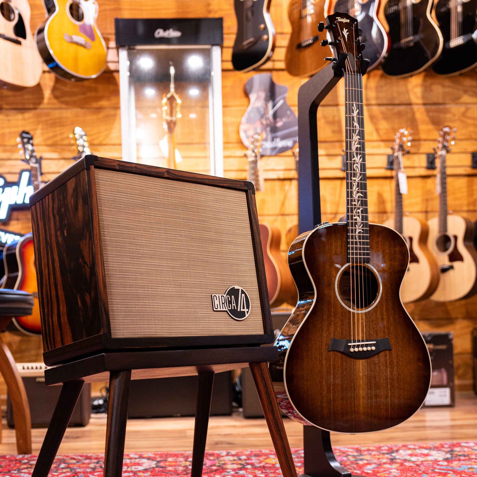 Taylor NAMM 2023 Custom #25 C22e B3025 Acoustic Electric Guitar with Circa '74 AV150-10 Combo Acoustic Guitar Amplifier
