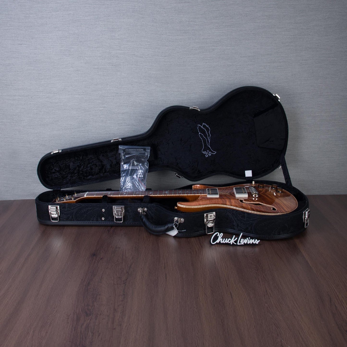 PRS Private Stock Hollowbody I Piezo Mahogany/Koa Hollowbody Electric Guitar - #0408926