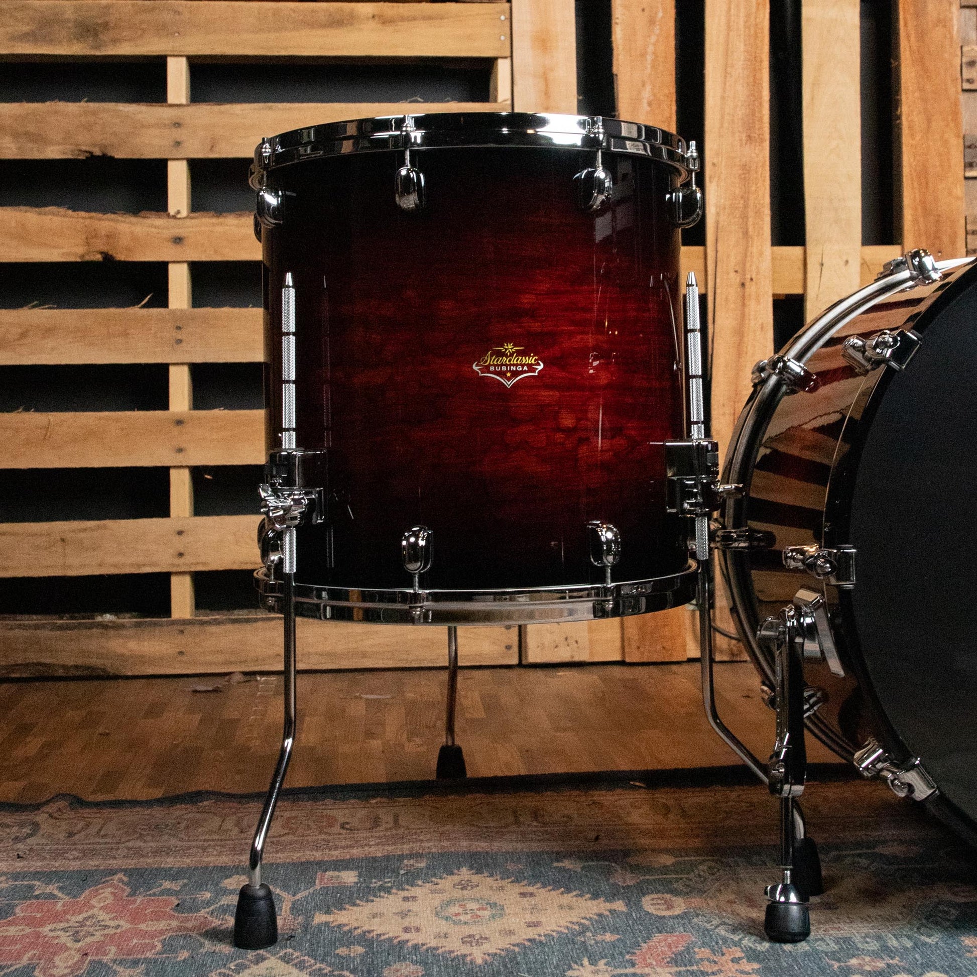 Tama Starclassic Bubinga 4-Piece Shell Pack - Volcanic Red Burst
