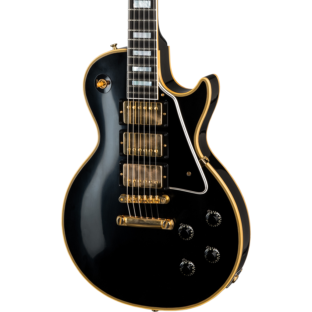 Gibson 1957 Les Paul Custom Reissue 3-Pickup Electric Guitar - VOS Ebony