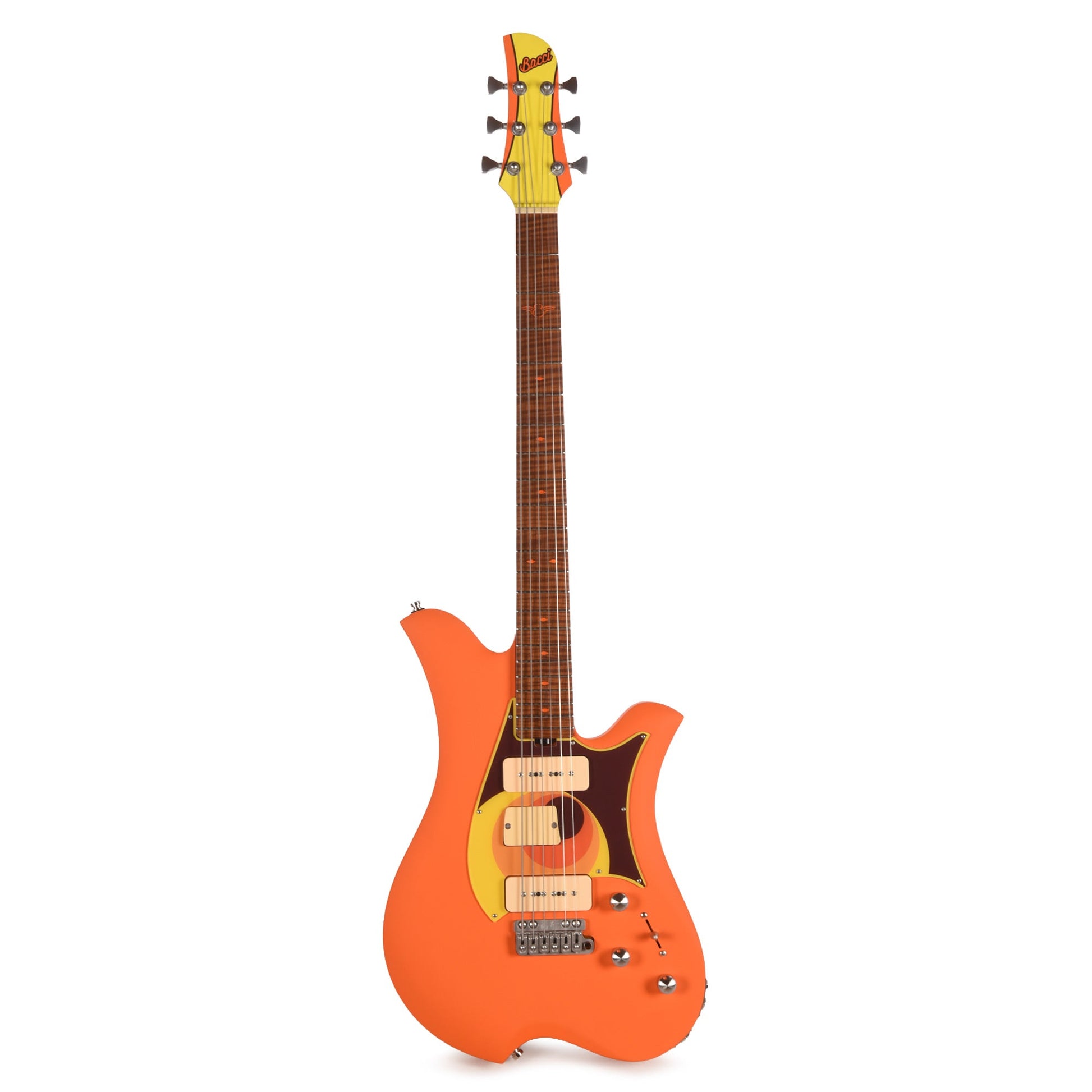 Bacci Leonardo Parato Bacci Orange Circles Roasted Figured Maple Neck w/Vegatrem