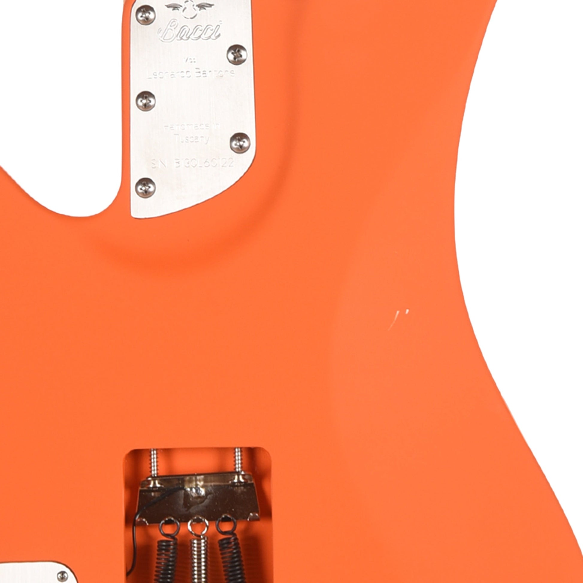 Bacci Leonardo Parato Bacci Orange Circles Roasted Figured Maple Neck w/Vegatrem