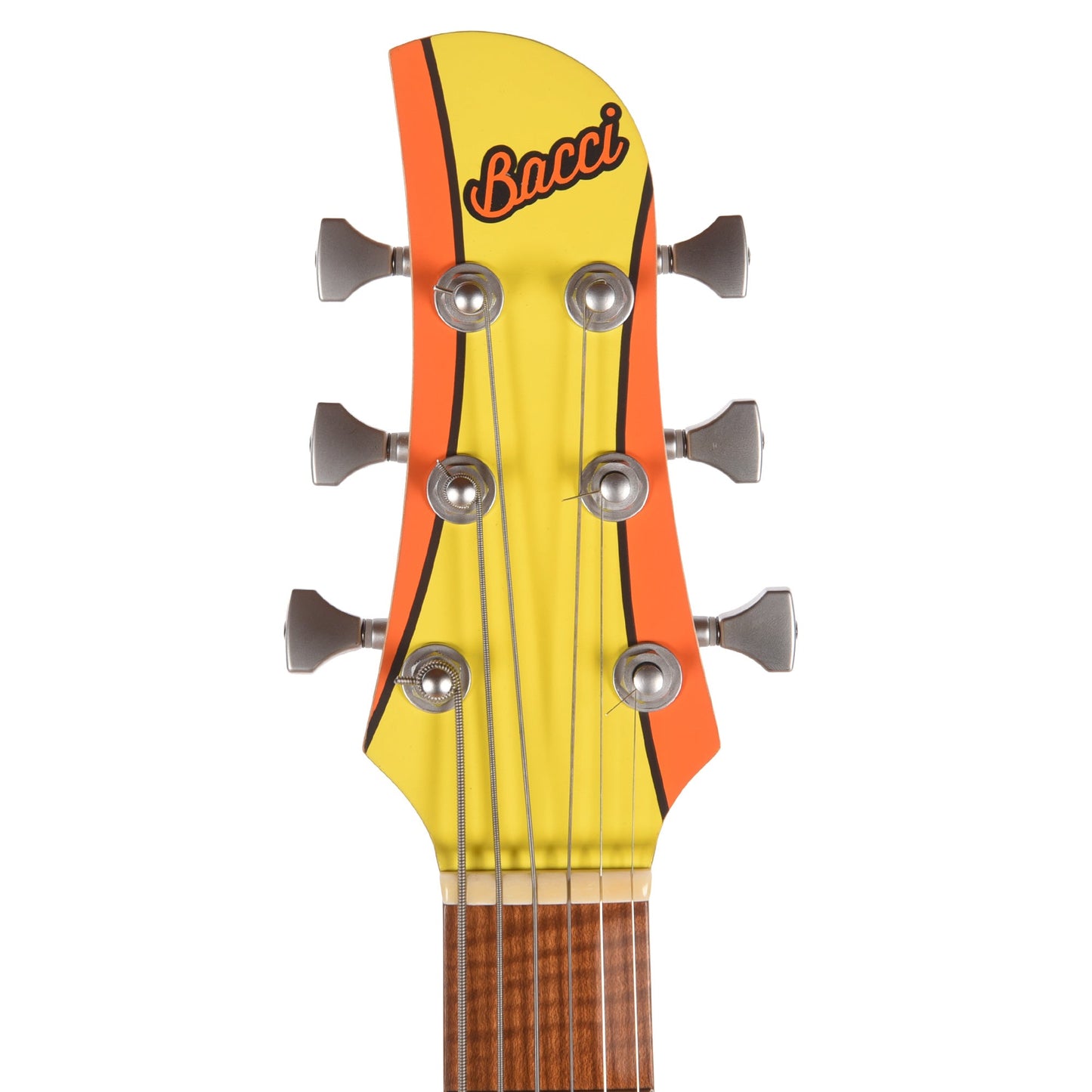 Bacci Leonardo Parato Bacci Orange Circles Roasted Figured Maple Neck w/Vegatrem