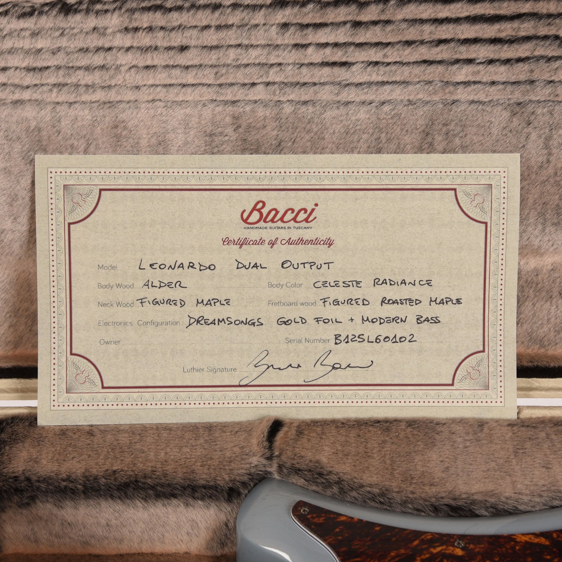 Bacci Leonardo Officina Celeste Dual Output Baritone Red Alder Light Blue